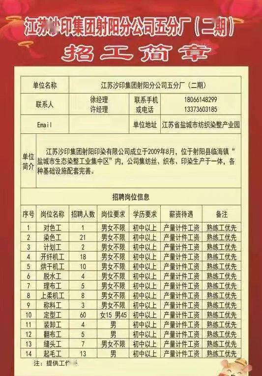 洛社工厂最新一轮招聘信息火热发布中